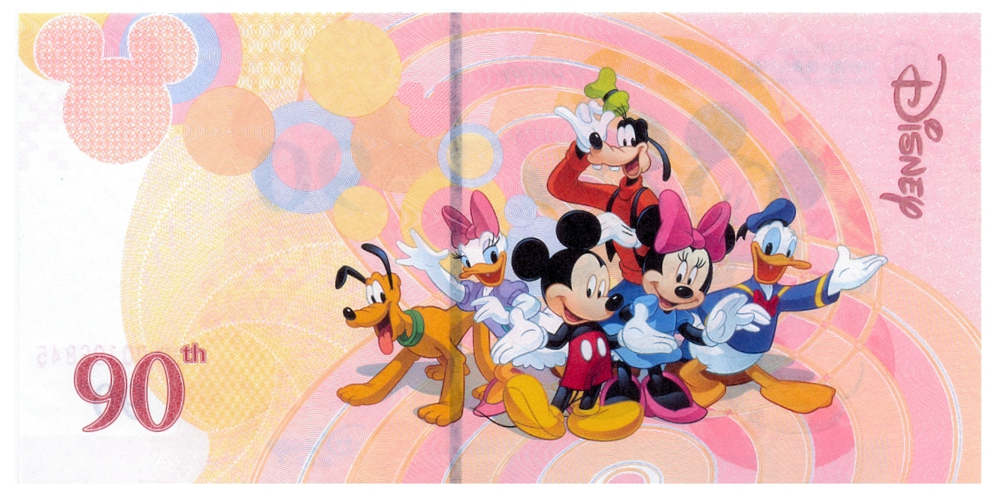 Billete Prueba de China Golddeal 2014 - 90.º Aniversario de Disney  - Numisfila