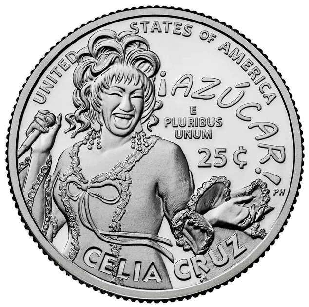 Moneda EE.UU. 25 Centavos 2024 Philadelphia Edición Conmemorativa Mujeres Notables -  Celia Cruz - Numisfila