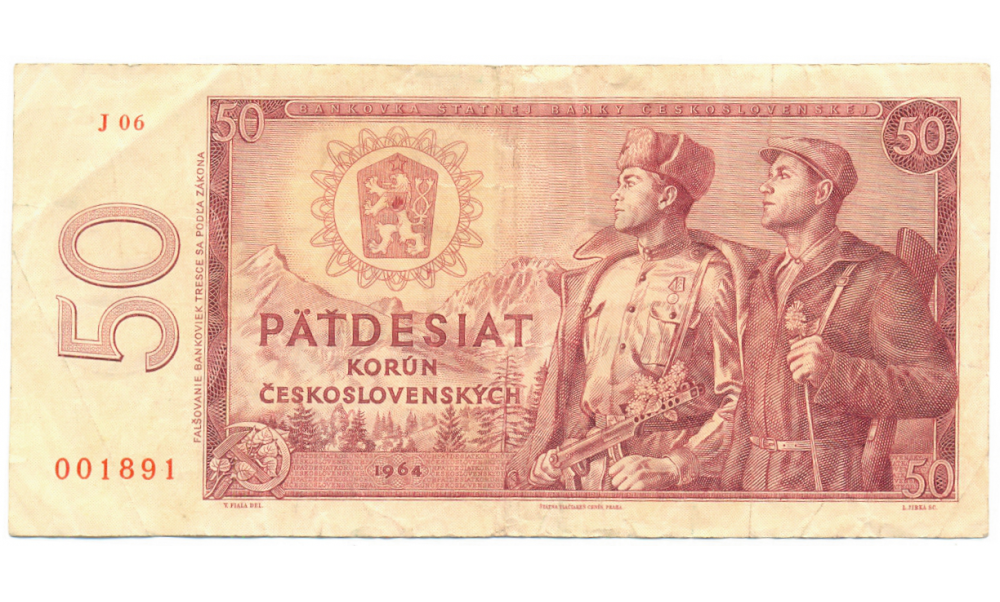 Billete Checoslovaquia 50 Korun 1964  - Numisfila