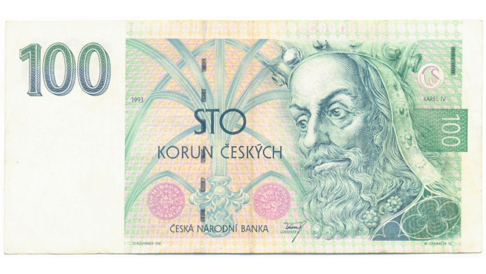 Billete Republica Checa 100 Korun 1993  - Numisfila