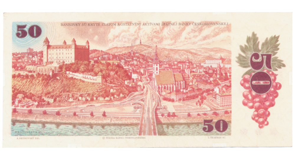 Billete Checoslovaquia 50 Korun 1987 L´udovít Štúr  - Numisfila