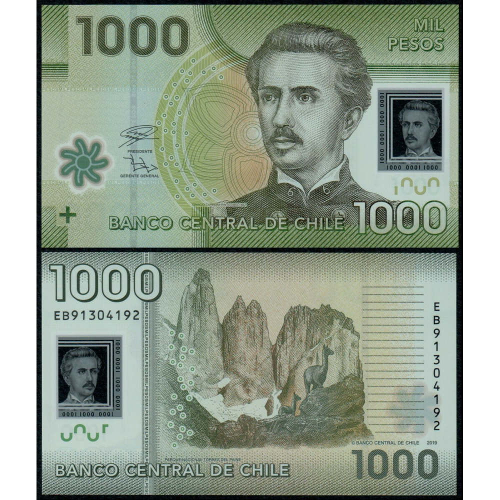 Billete Plástico Chile 1000 Pesos 2019  - Numisfila