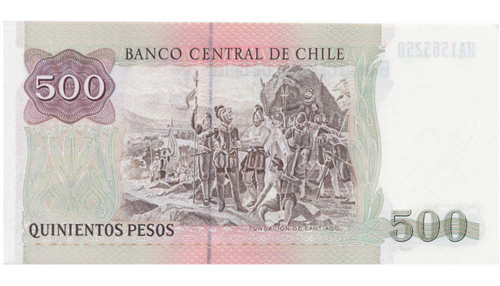 Billete Chile 500 Pesos 1997   - Numisfila