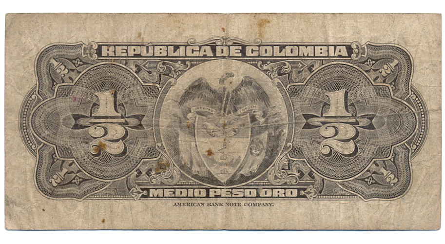 Billete Colombia ½ Peso Oro de 1948  - Numisfila