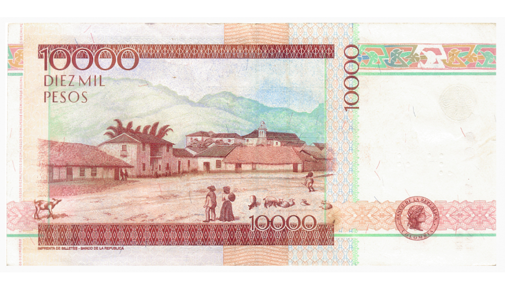 Billete Colombia 10000 Pesos 2009 La Pola   - Numisfila