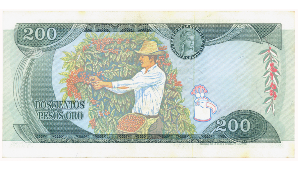 Billete Colombia 200 Pesos Oro 1978  Libertador Simón Bolívar  - Numisfila