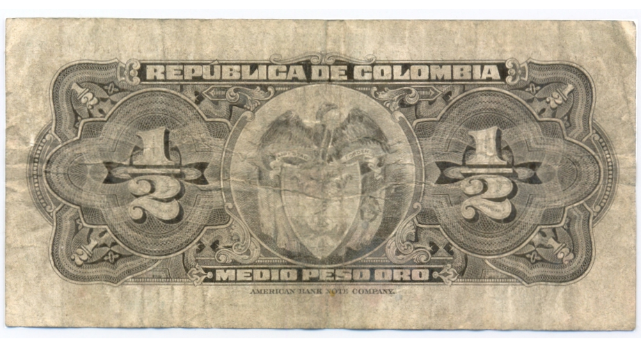 Billete Colombia ½ Peso Oro 1948 -  Antonio Nariño  - Numisfila