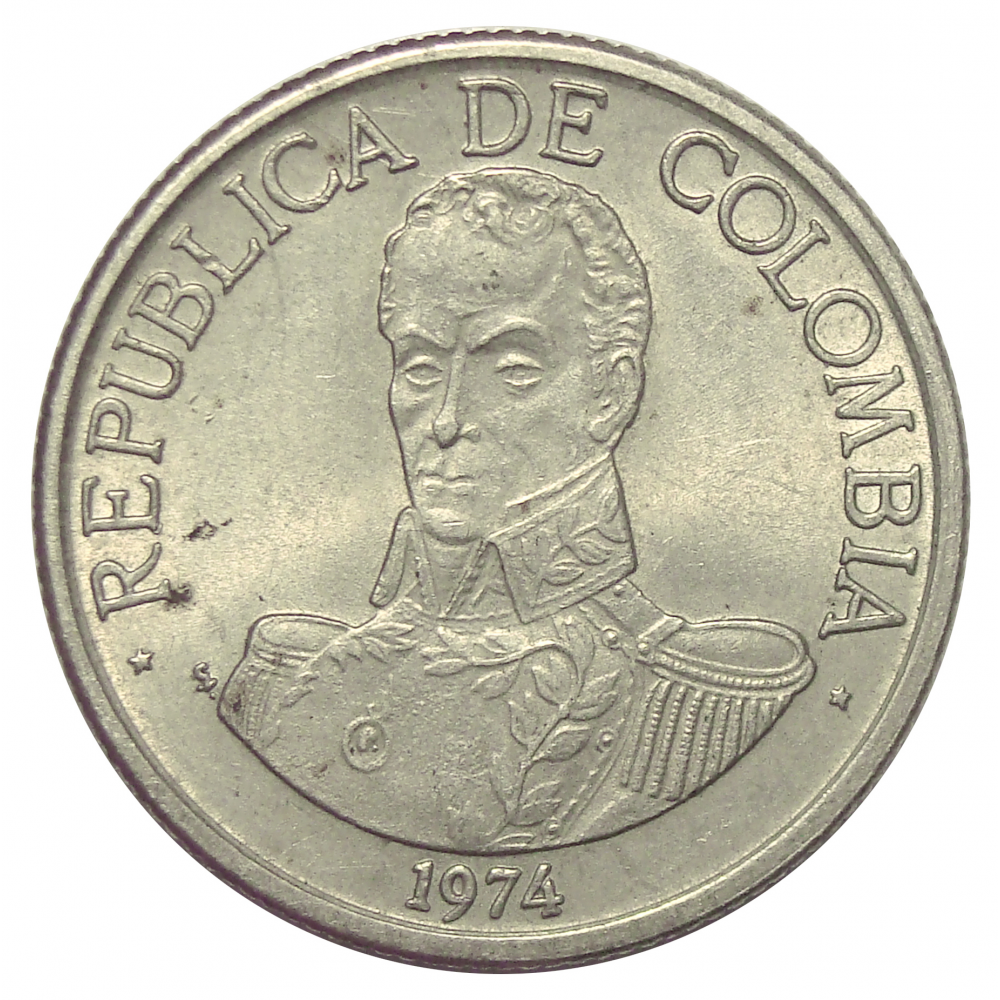 Moneda Colombia 1 Peso 1974-1975  - Numisfila
