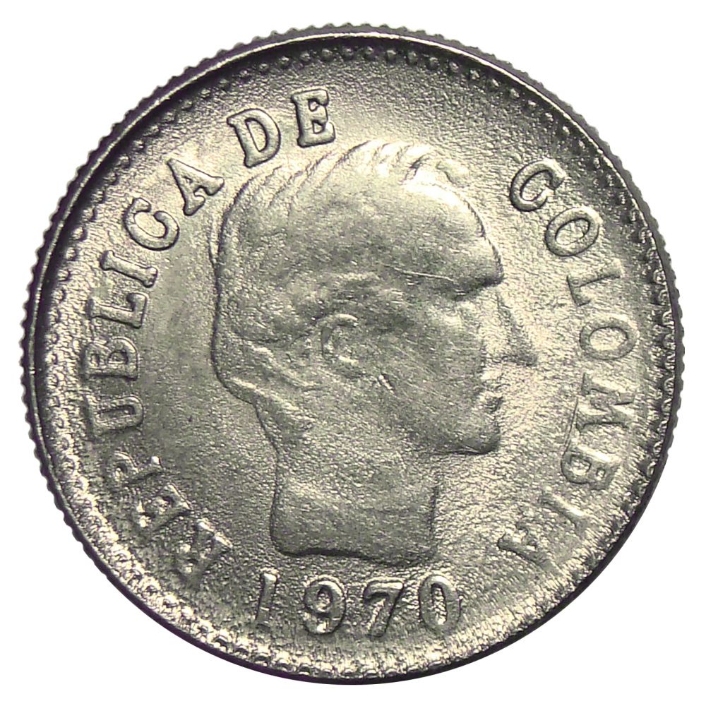 Moneda Colombia 10 Centavos 1969-1971 Santander  - Numisfila