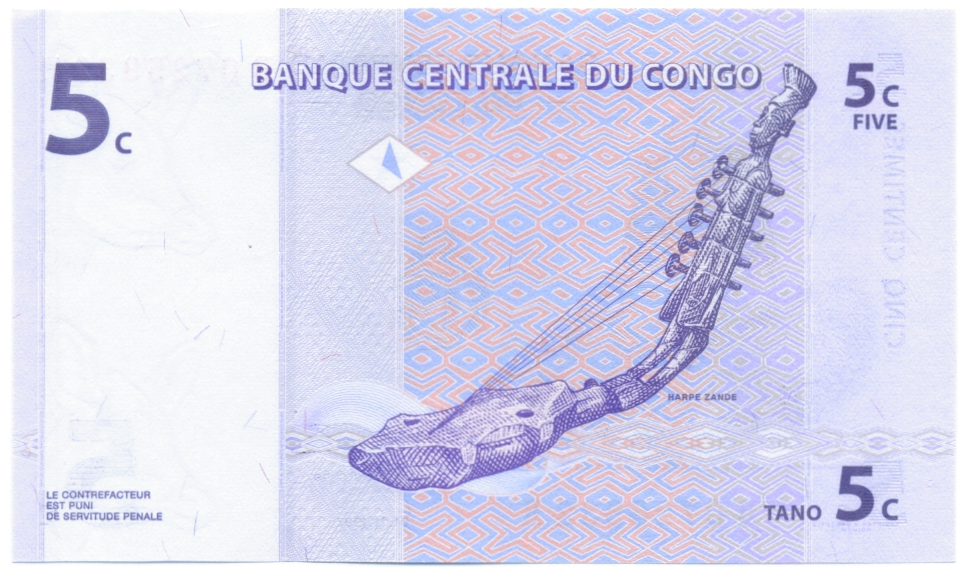 Billete República Democrática del Congo 5 Centimes 1997  - Numisfila