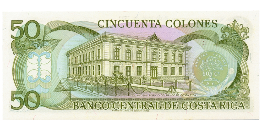 Billete Costa Rica 50 Colones 1993  - Numisfila