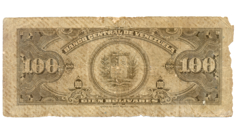 Raro Billete 100 Bolívares Enero 11 1941 Serial A094675 - Únicamente 52.040 billetes  - Numisfila