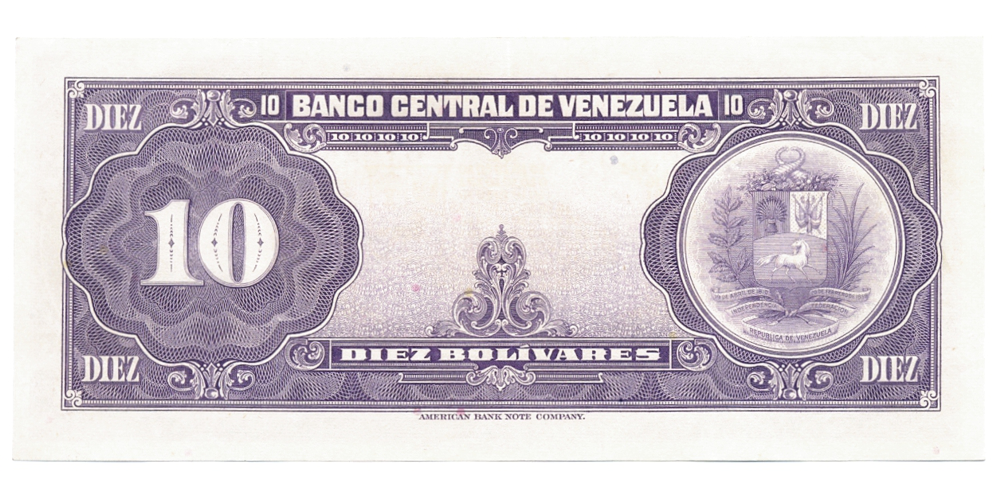 Billete 10 Bolivares 1960 B7 Serial B4653693  - Numisfila