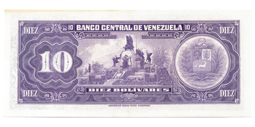 Billete 10 Bolivares 1972 Buen G7 Serial G9271691  - Numisfila