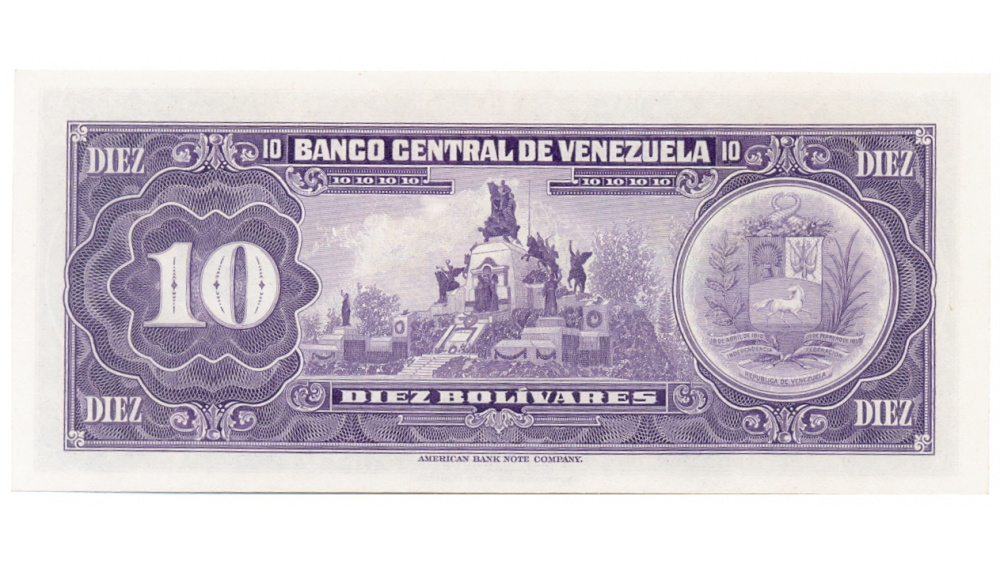 Billete 10 Bolivares 1972 G8 Serial G11889948  - Numisfila