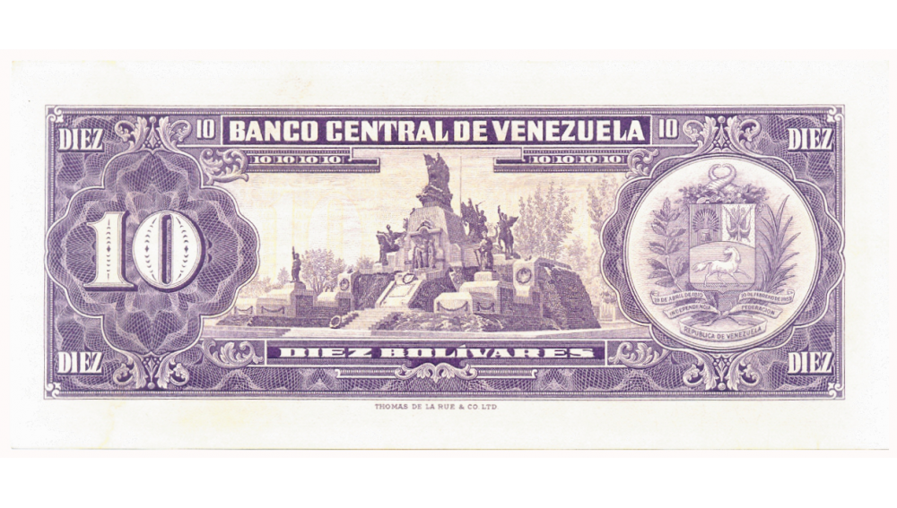 Billete 10 Bolívares 1964 R7 Serial R5792824  - Numisfila