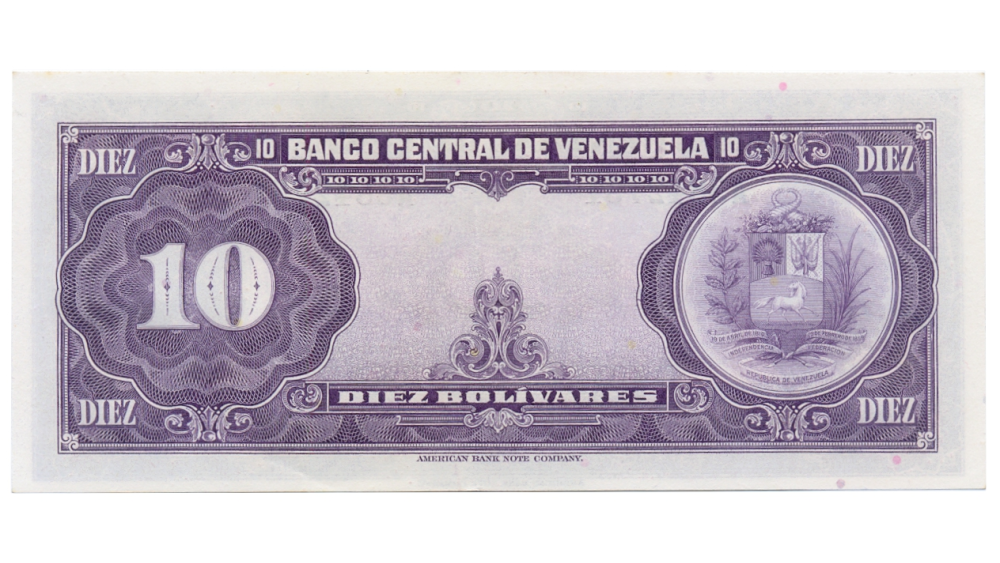 Billete 10 Bolívares 1959 A7 Serial A3842751  - Numisfila
