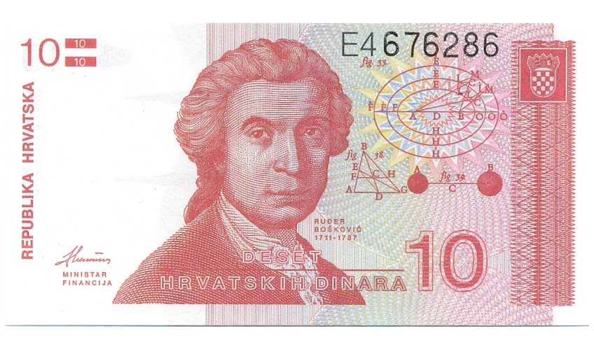 Billete Croacia 10 Dinara 1991  - Numisfila