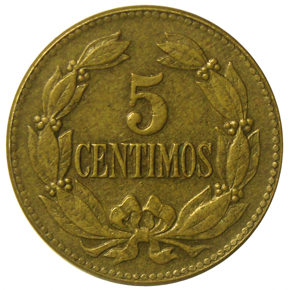 Venezuela Moneda 5 Centimos 1944 - Puya Amarilla   - Numisfila