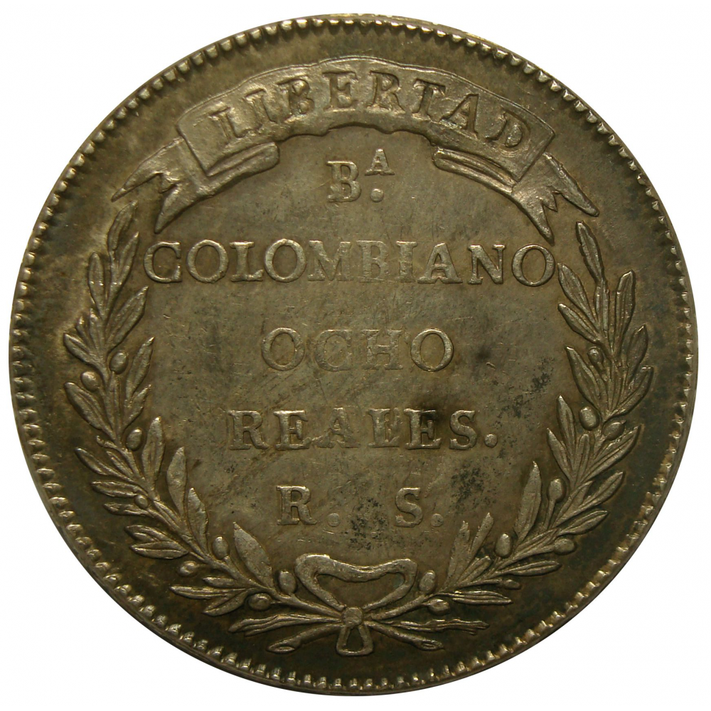 Moneda Colombia 8 Reales 1835   - Numisfila