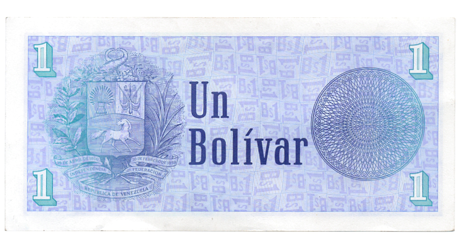 Billete 1 Bolívar - Tinoquito 1989 Difícil F8 Serial F81702980  - Numisfila