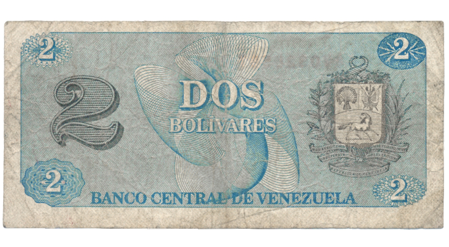 Billete 2 Bs Tinoquito 1989 BV7 Serial BV0326587  - Numisfila