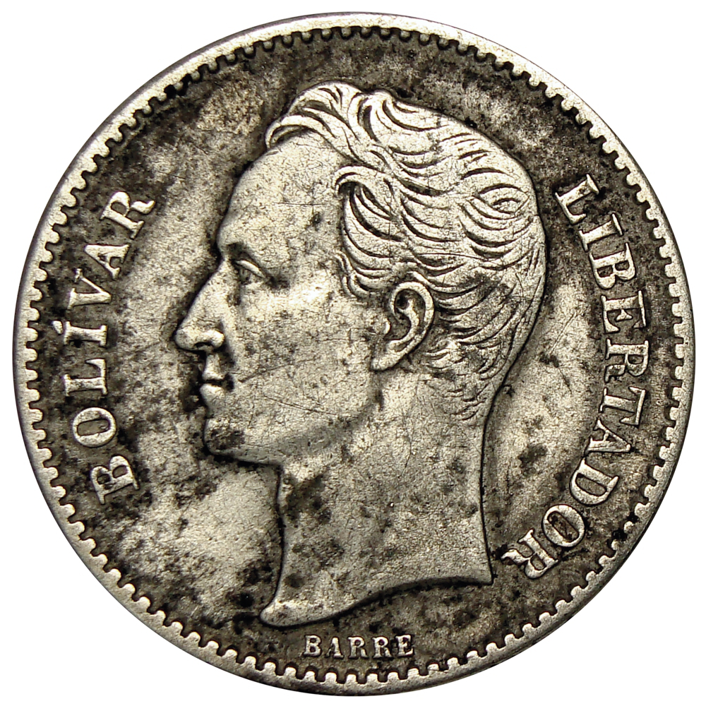 Moneda de Plata 1 Bolivar de 1921  - Numisfila