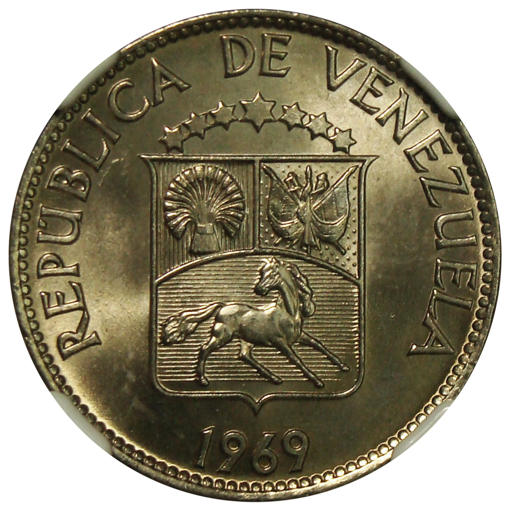 Moneda 12½ Céntimos Locha 1969 Nervio Continuo NGC MS 66  - Numisfila