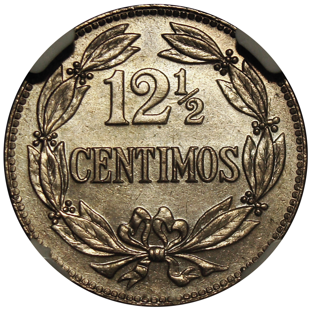 Moneda 12½ Céntimos - Locha 1958 Cápsula NGC MS 64  - Numisfila