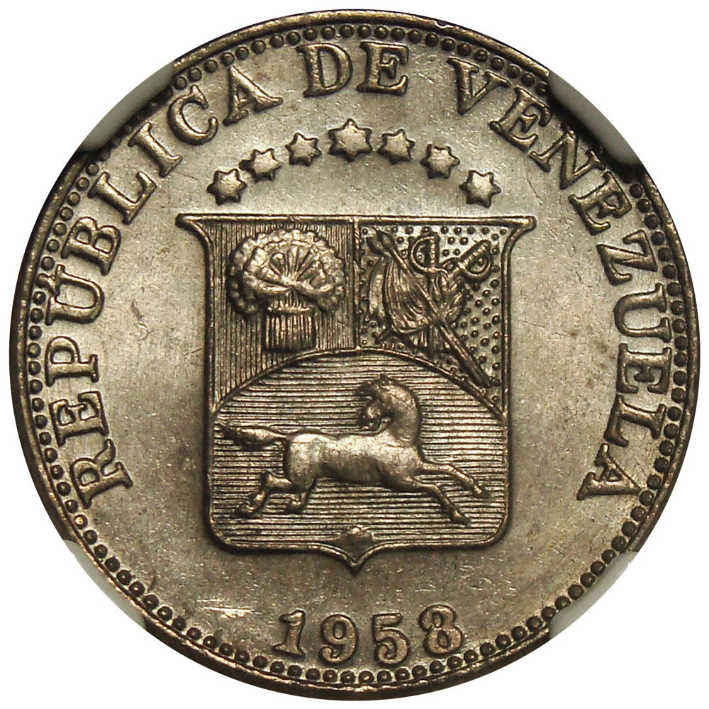 Moneda 12½ Céntimos - Locha 1958 Cápsula NGC MS 64  - Numisfila