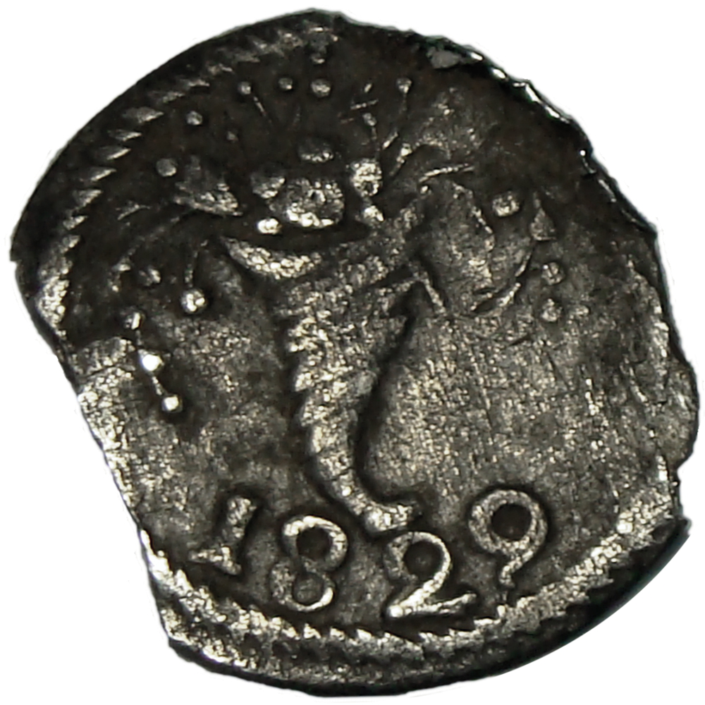 Gran Colombia Moneda ¼ Cuartillo de Plata 1829 Defectuoso Escaso - Numisfila