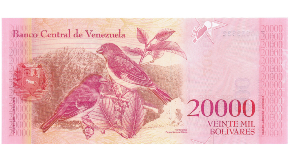 Billete Reposición 20000 Bolívares 2017 Z8 Serial Z00663332  - Numisfila