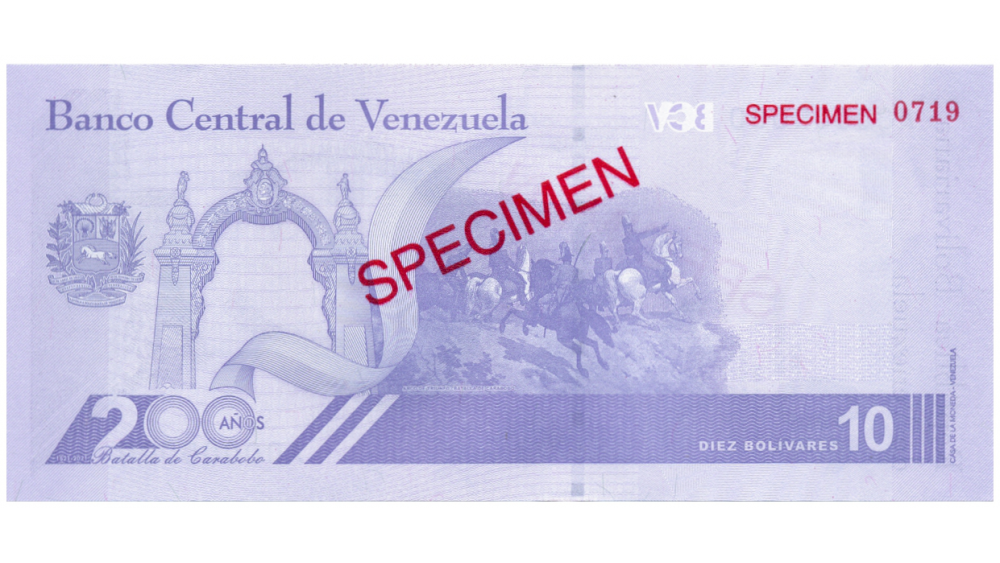 Billete Specimen 10 Bolívares 2021 #0719  - Numisfila