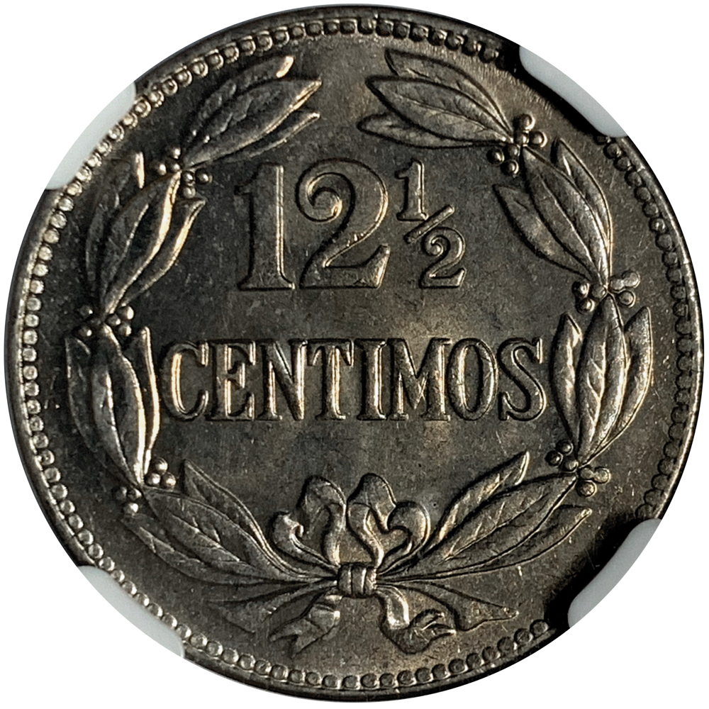 Moneda 12½ Céntimos - Locha 1958 Cápsula NGC MS 63  - Numisfila