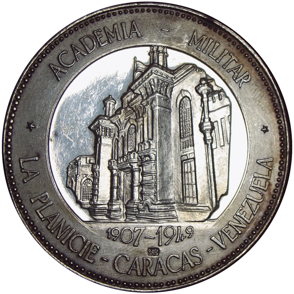 Gran Medalla de Plata Escuela Militar La Planicie 1981 Promoción Santiago Mariño  - Numisfila