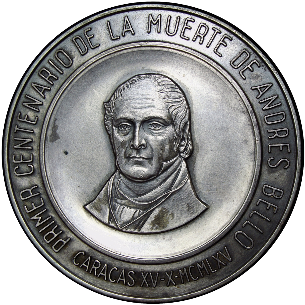 Medalla de Plata Centenario de la Muerte de Andrés Bello, 1965 - Numisfila