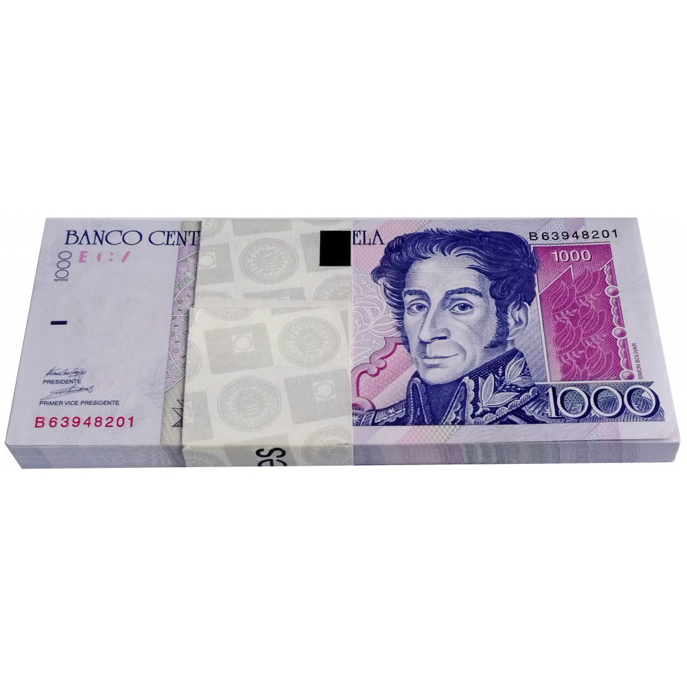 Paca 100 Billetes 1000 Bolívares 1998 B8 Seriales B63948201 - B63948300  - Numisfila