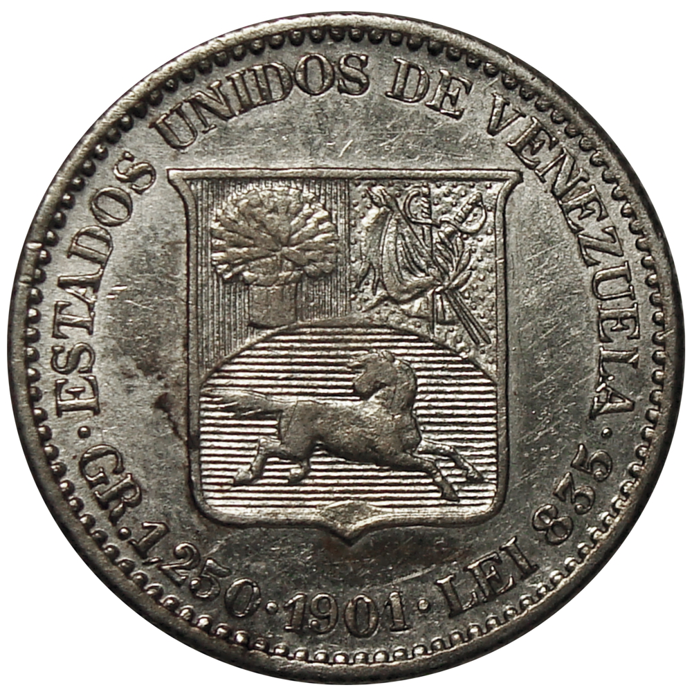Escasa Moneda 25 Céntimos 1901 -  Medio  - Numisfila