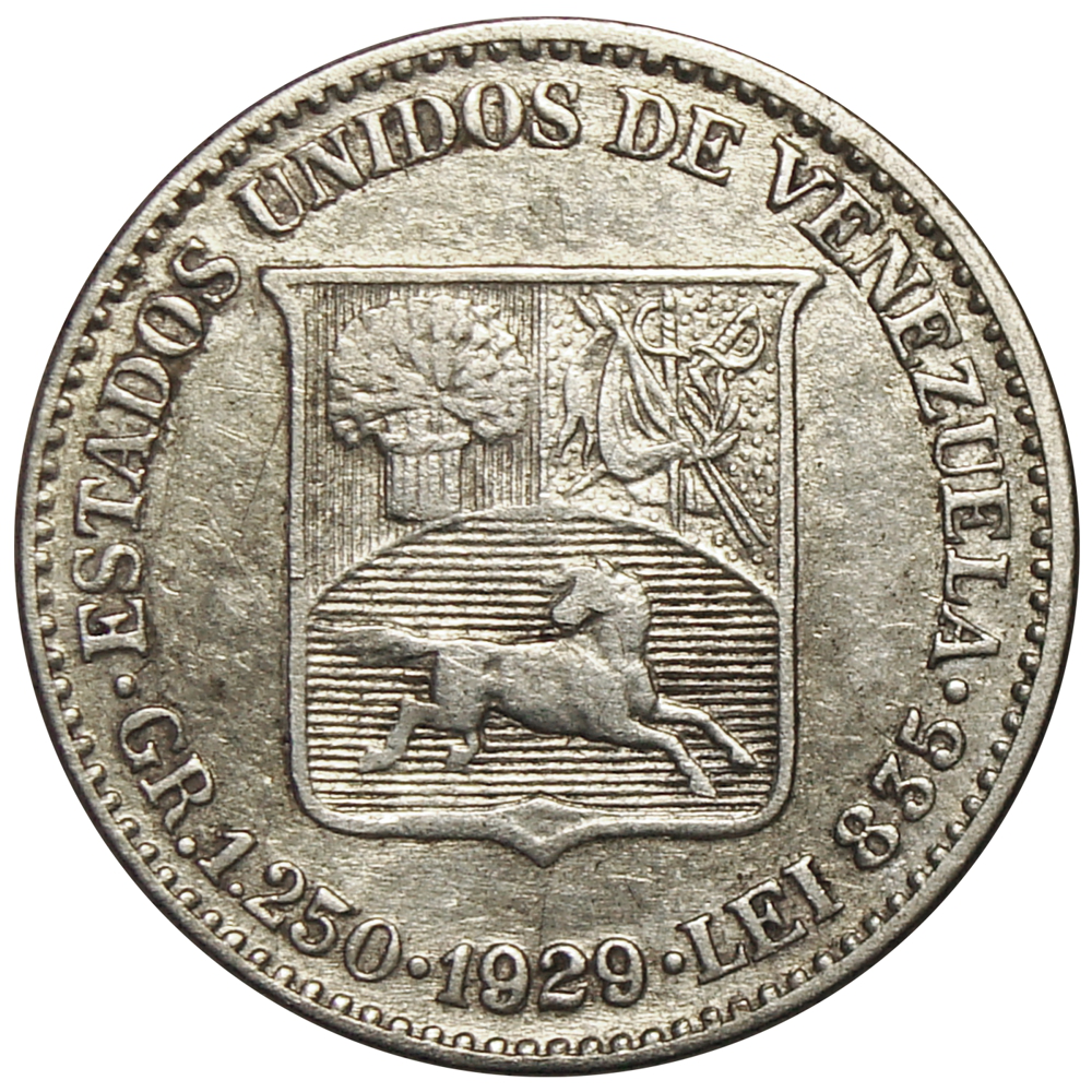 Moneda de Plata 25 Céntimos 1929 - Medio  - Numisfila