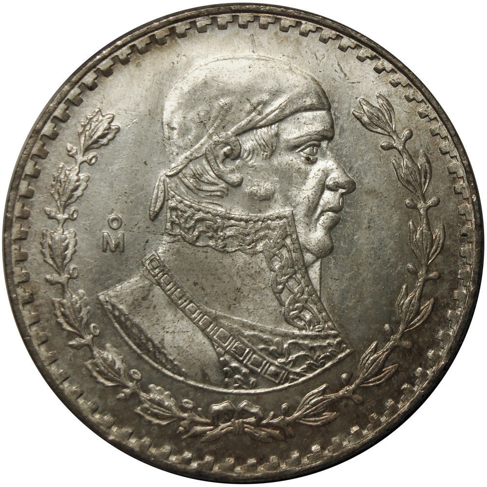 Moneda de Plata México 1 Peso 1960 José Morelos   - Numisfila