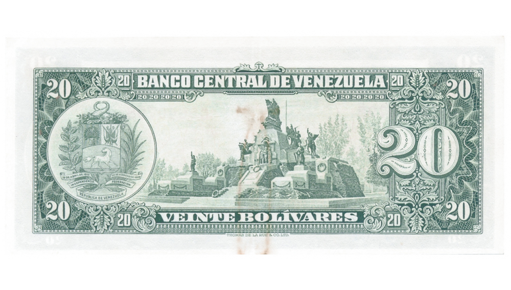 Billete 20 Bolívares 1964 C7 Serial C5640798   - Numisfila