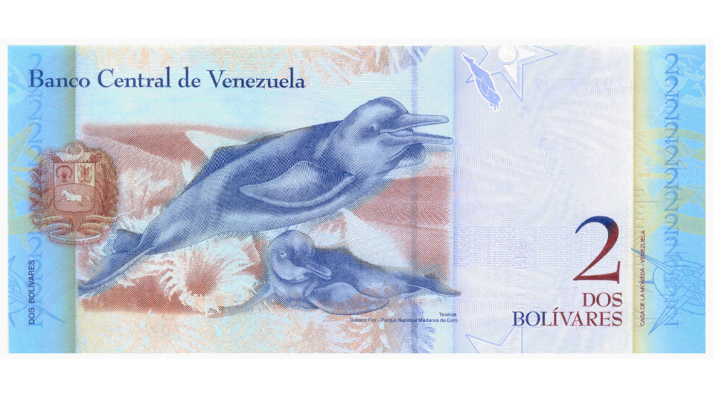 Billete 2 Bolívares Enero 2012 J8 Capicúa J70777707  - Numisfila