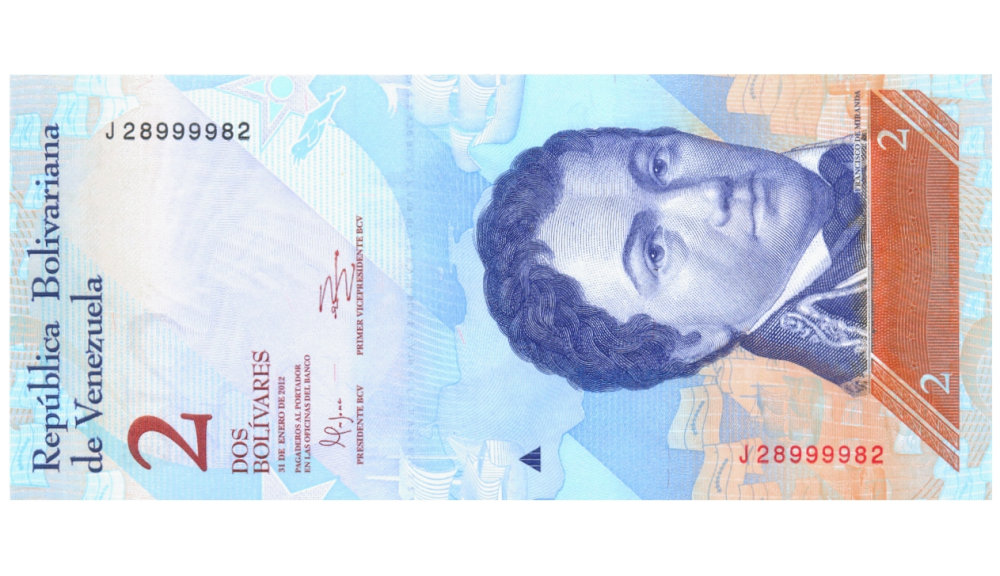 Billete 2 Bolívares Enero 2012 J8 Capicúa J28999982 - Numisfila