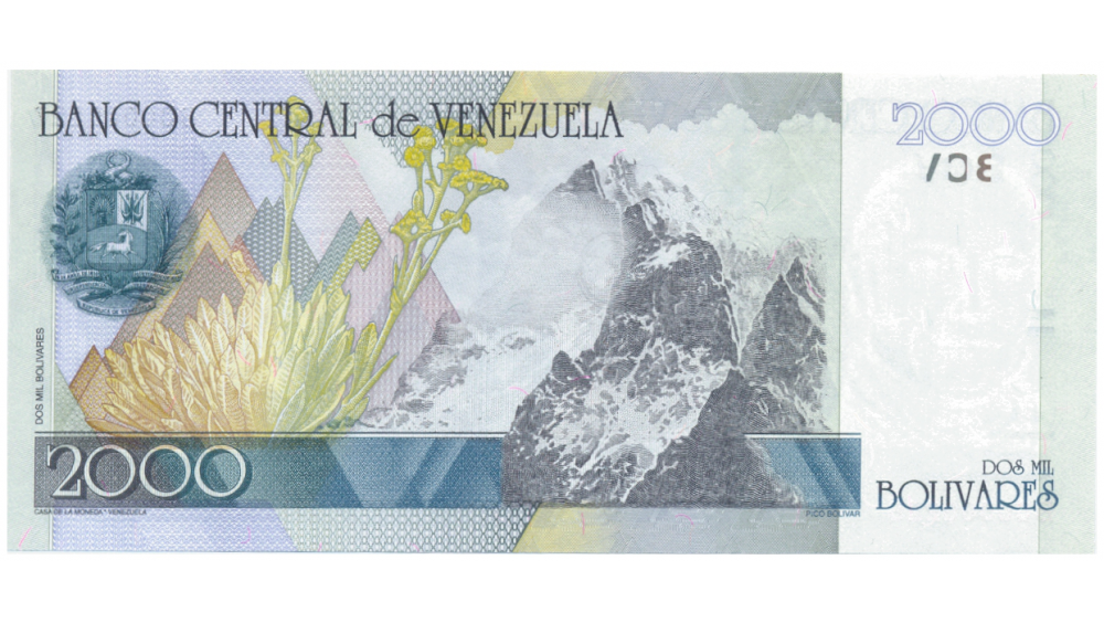 Billete 2000 Bolívares 1998 Serial Bajo B00000226  - Numisfila