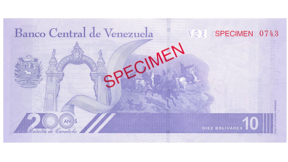 Billete Specimen 10 Bolívares 2021 #0743  - Numisfila