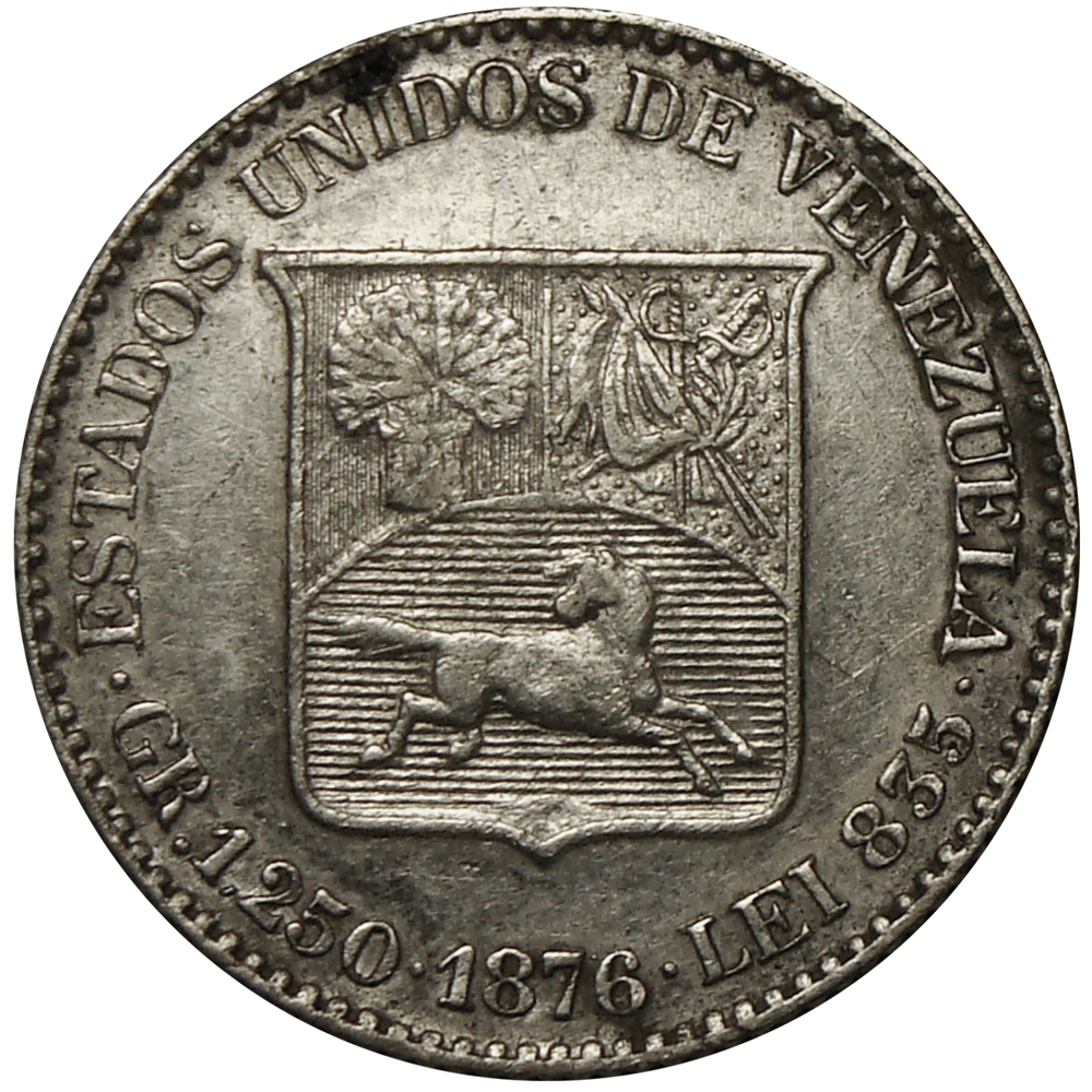 Moneda de Plata 5 Centavos 1876 A Lisa - Medio - Numisfila