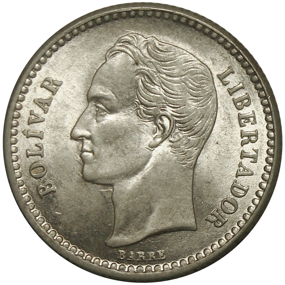 Real Moneda de Plata 50 Céntimos 1929 - ½ Bolívar  - Numisfila