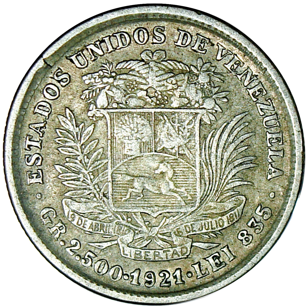 Moneda 50 Céntimos - Real 1921 Variante "21" Alto, Último "1" Arriba - Numisfila
