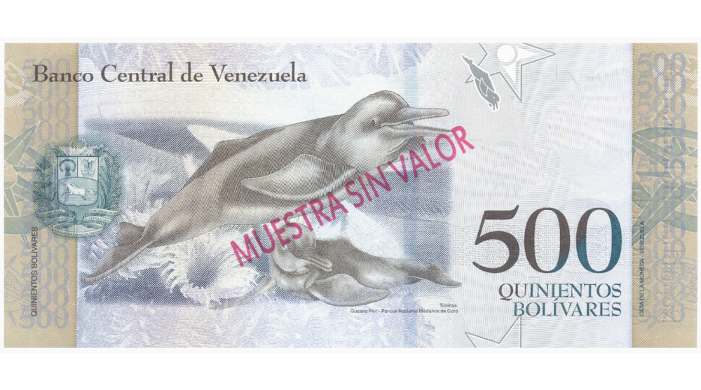Billete Muestra Sin Valor 500 Bolívares 2016 #1096  - Numisfila