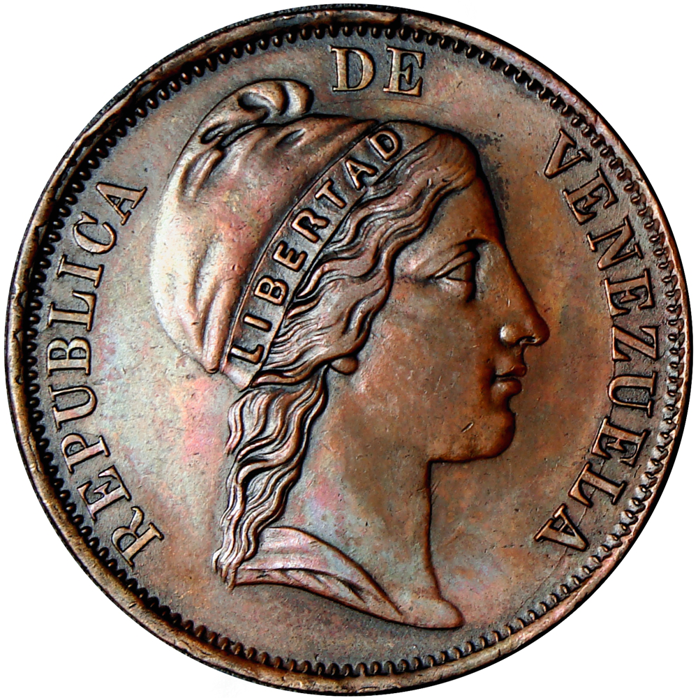 Moneda Centavo Monaguero 1852 Libertad No Heaton 30.5 mm - Numisfila